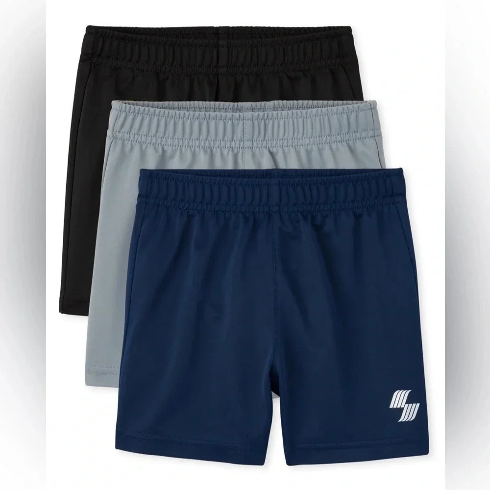 Toddler Boys Basketball Shorts, 3 Pack, Various Sizes - Picture 1 of 5
